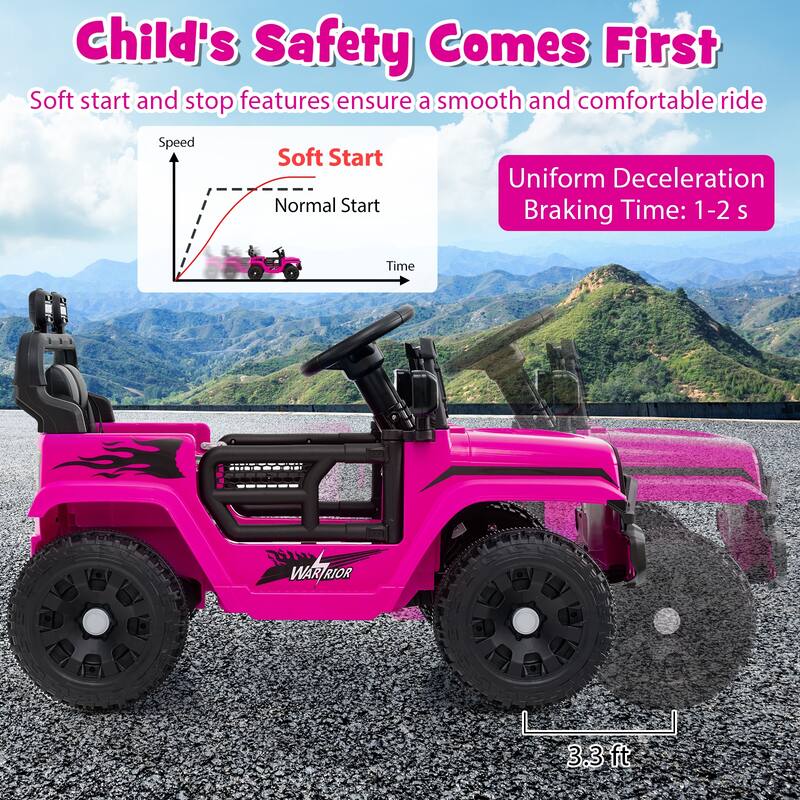 Gymax Kids Ride on Car Truck 12V Battery Powered Electric Vehicle w/