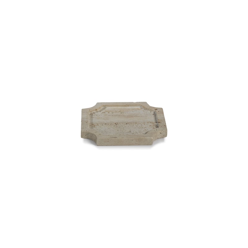 Zahava Travertine Stone Tray - Small