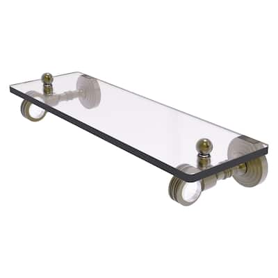 Allied Brass 16 Inch Glass Shelf with Dotted Accents