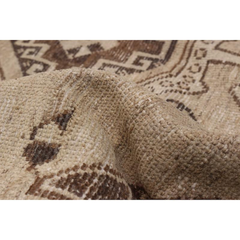 ECARPETGALLERY Hand-knotted Antalya Vintage Khaki Wool Rug - 4'5 x 7'6