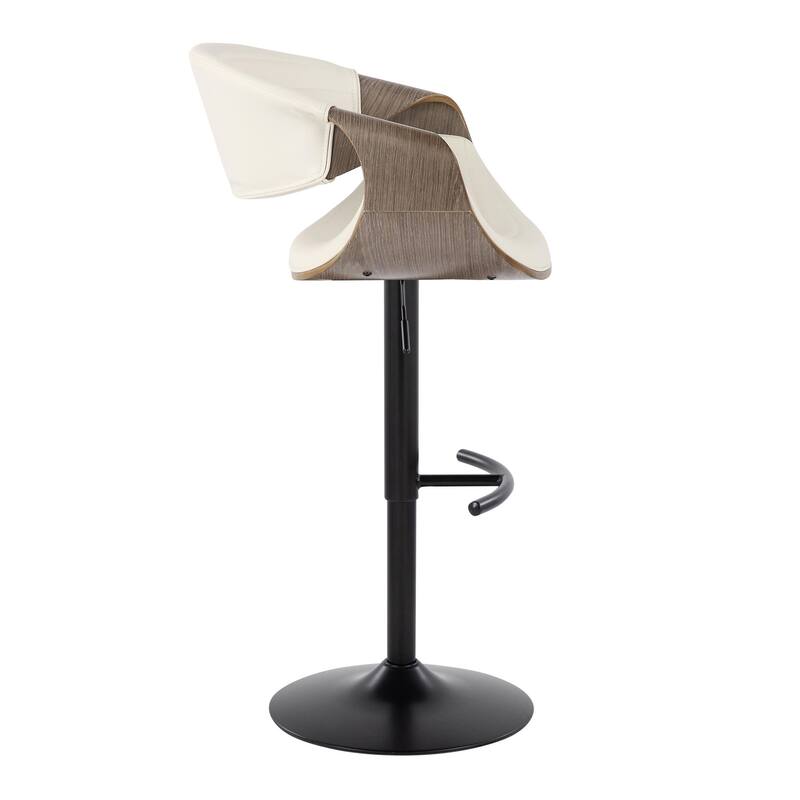 Carson Carrington Kanteborg Adjustable Bar Stool with Rounded T Footrest (Set of 2)