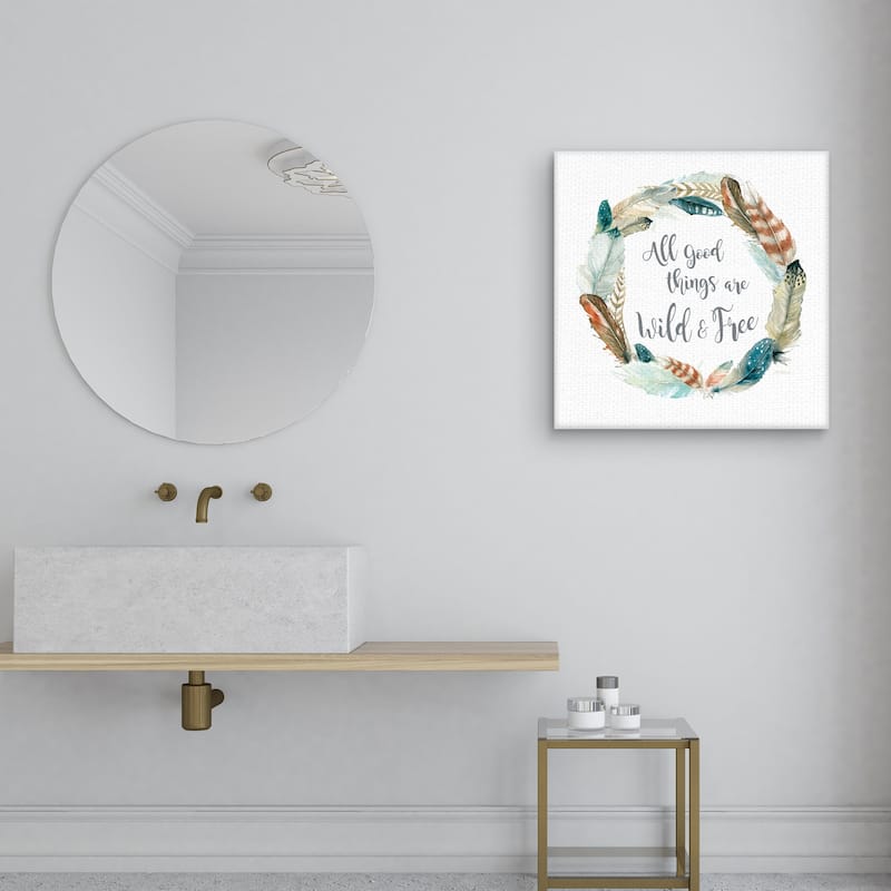 Feather Wild and Free by Carol Robinson Canvas Art Print