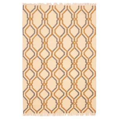 Ankara FW Cream Kilim 5'3" x 7'11" - 5'3 x 7'11