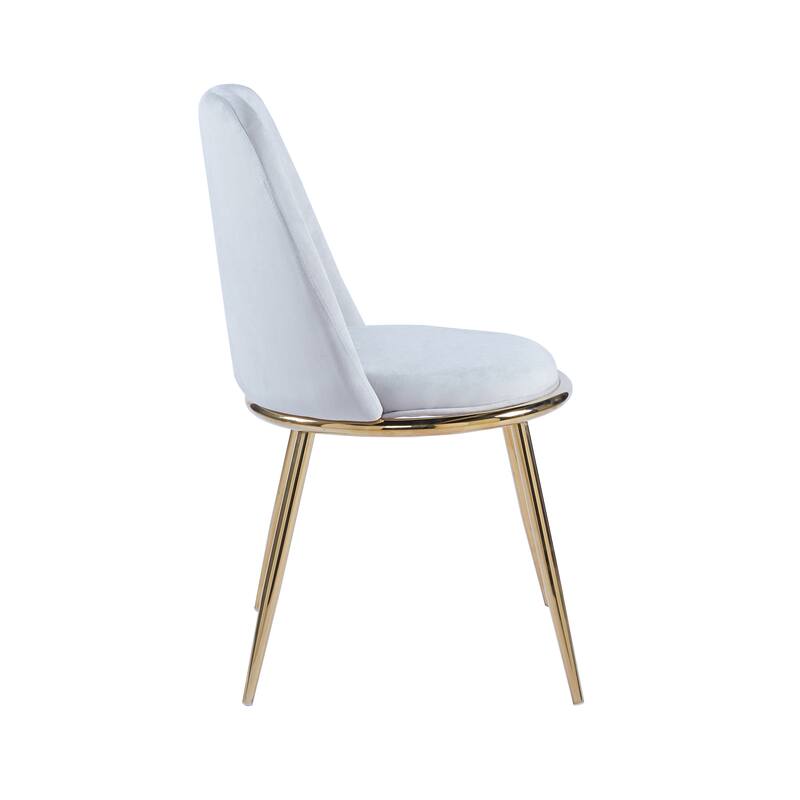 Porthos Home Dani Dining Chairs Set of 2, Velvet Upholstery, Gold Legs