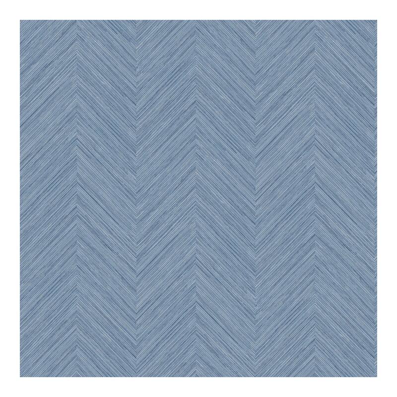 Chesapeake Caladesi Blue Faux Linen Wallpaper - 20.5 x 396 x 0.025