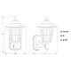 preview thumbnail 2 of 5, VAXCEL York Textured Pewter Motion Sensor Dusk to Dawn Traditional Outdoor Wall Light with Clear Glass