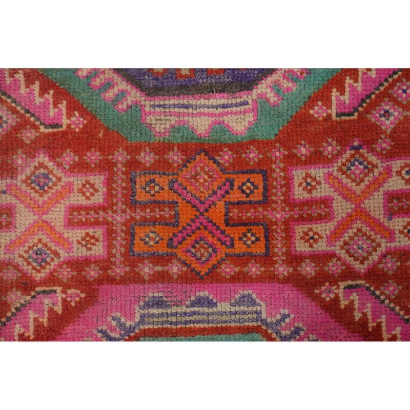 Hand Knotted Oriental 100% Wool Carpet Traditional Tribal Oranges & Rust Lori Runner Rug - 11' 10'' X 3' 1''