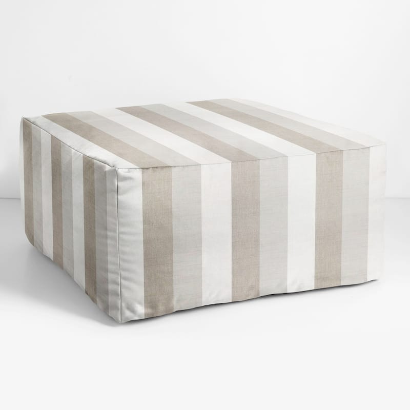 Sorra Home Sunbrella Outdoor Knife Edge Bean Pouf