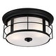 preview thumbnail 2 of 9, Westinghouse Orwell Two-Light Outdoor Flush-Mount Fixture, Seeded Glass