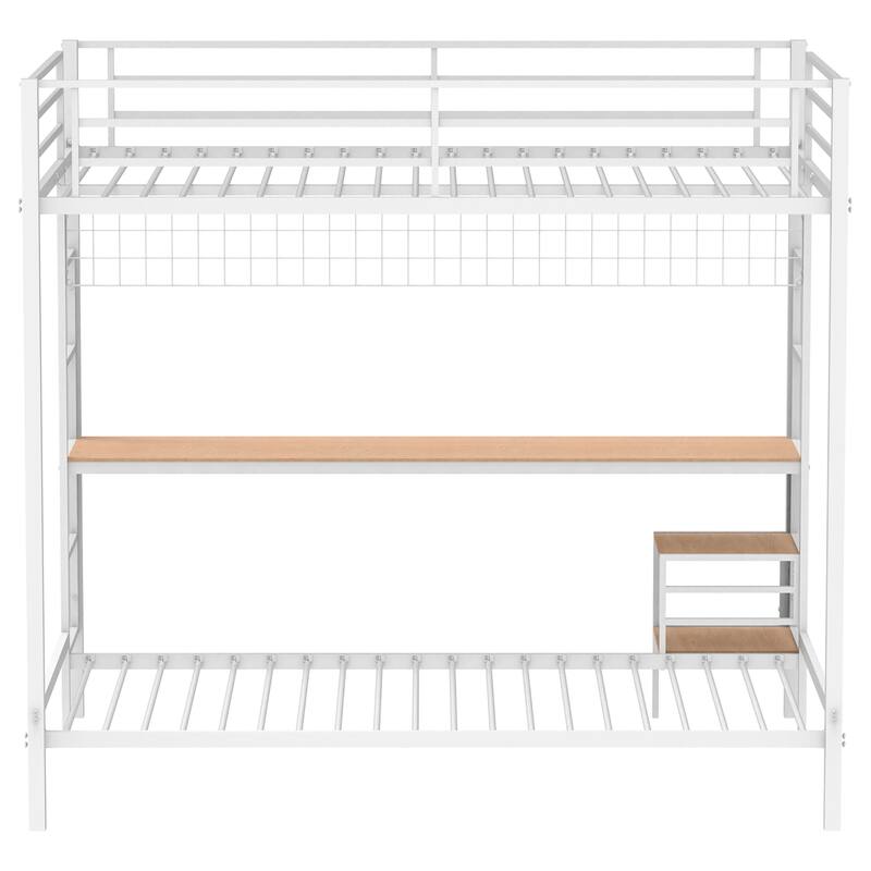 Alevera Metal Bunk Bed with Ladder