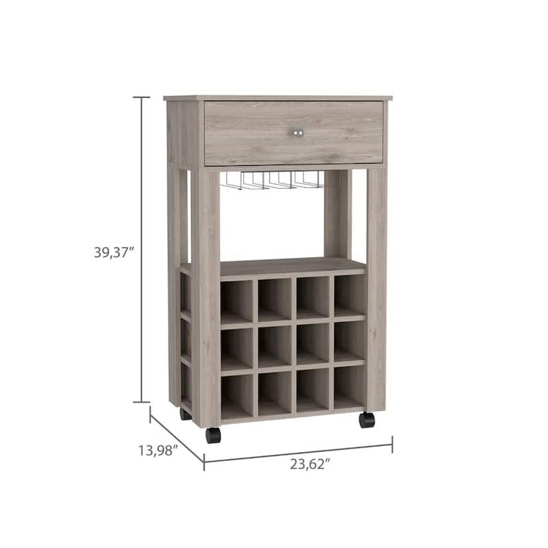 Ambler 1-Drawer 12-Bottle Wine Cabinet