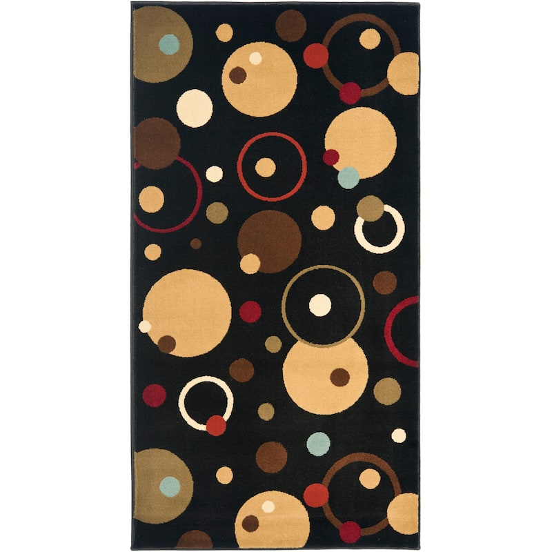 SAFAVIEH Porcello Jonila Modern Painterly Geometric Pattern Area Rug - 2'7" x 5' - Black/Multi