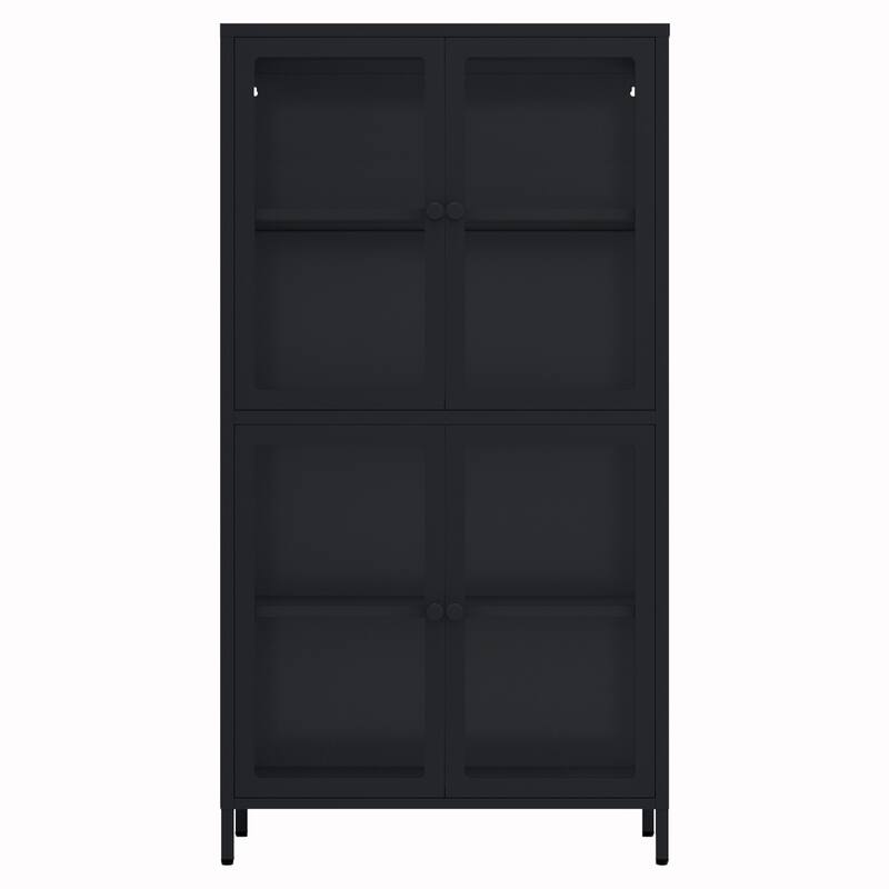 Four Glass Door Storage Cabinet
