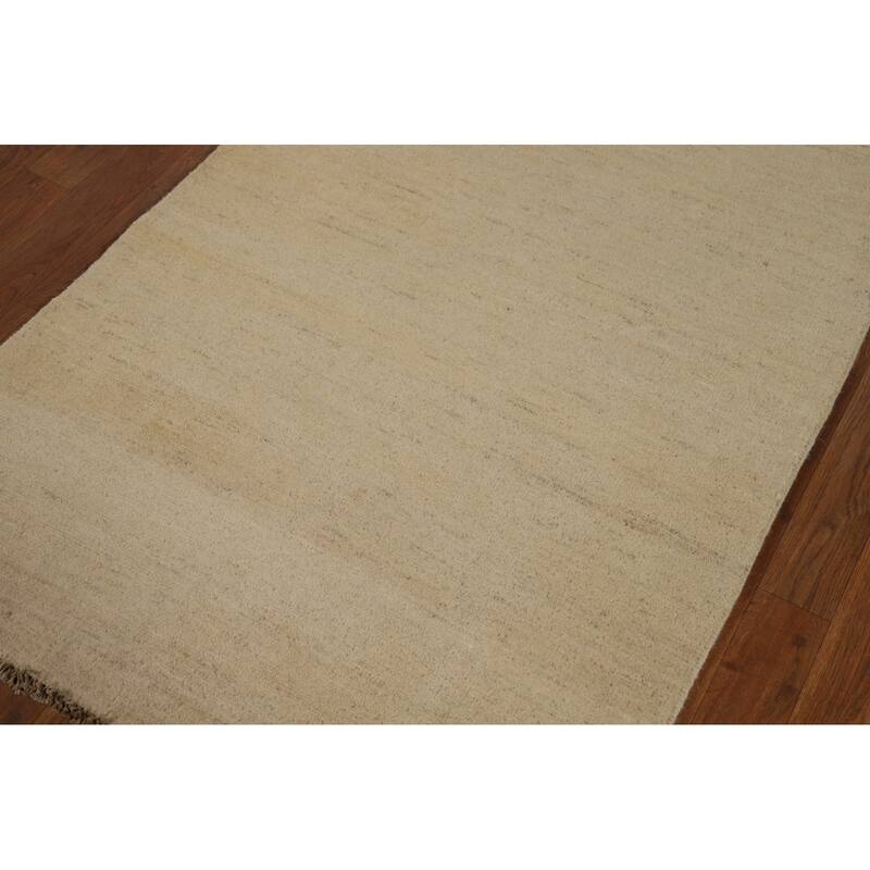 Gabbeh Modern Runner Rug Handmade Wool Carpet - 3'1"x 9'9"