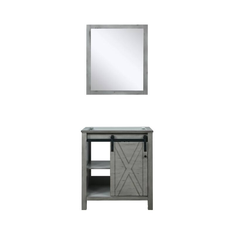30" Vanity Cabinet with Mirror Included, 3 Drawers and Open Shelf Storage, Fully Assembled, Top Sold Separately