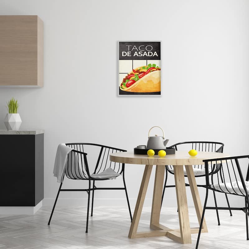 Stupell Taco Classic Meal Framed Giclee Art Design By Kim Allen