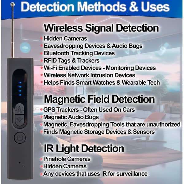 Hamiltion-Détecteur Caméra Espion ¿ Micro Espion Détecteur, Bug Détecteur Rf Sans Fil, Détecteur Hamiltion-Détecteur Caméra Espion ¿ Micro Espion Détecteur, Bug Détecteur Rf Sans Fil, Détecteur