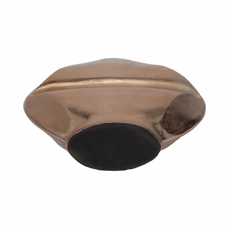 Metal Byram Slit Design Decorative Vase - Champagne, 14 in.