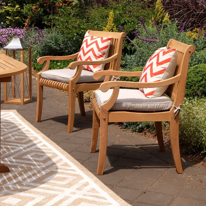 Cambridge Casual Chara Outdoor Teak Wood Dining Chair with Cushion