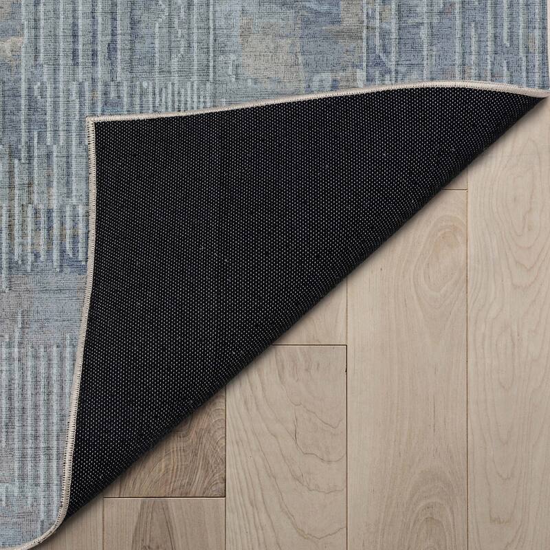 Well Woven Abstract Acropolis Modern Geometric Lines Flat-Weave Machine Washable Area Rug