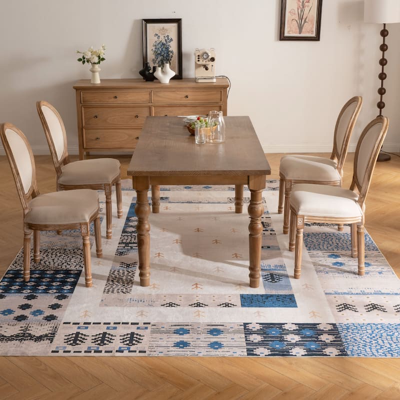 Soft and Non-Slip Machine-Washable Foldable Multi-Use Area Rug