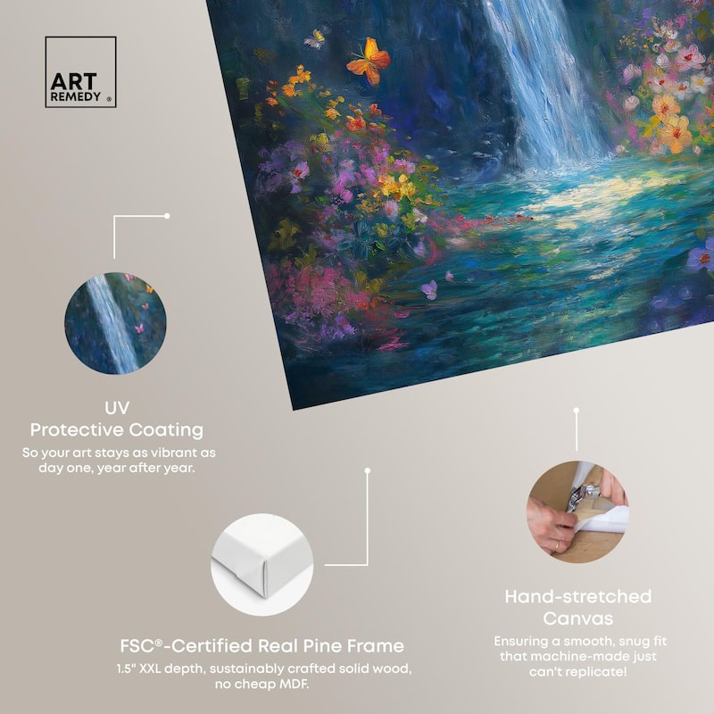 Hidden Falls II Canvas by Art Remedy, Gallery Wrapped