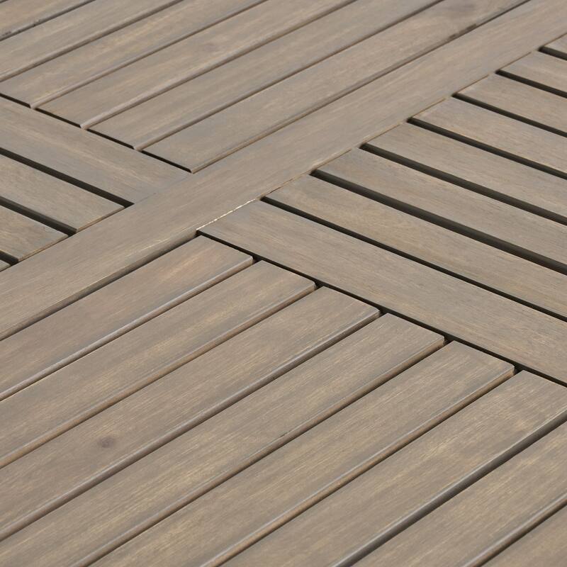 Shanter Outdoor Acacia Wood 7 Piece Dining Set with Mesh Seats by Christopher Knight Home