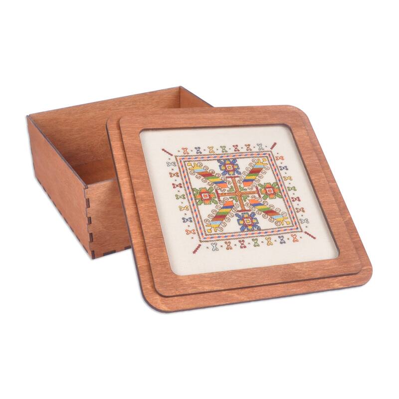 Novica Handmade Spectacular Colors Wood Jewelry Box