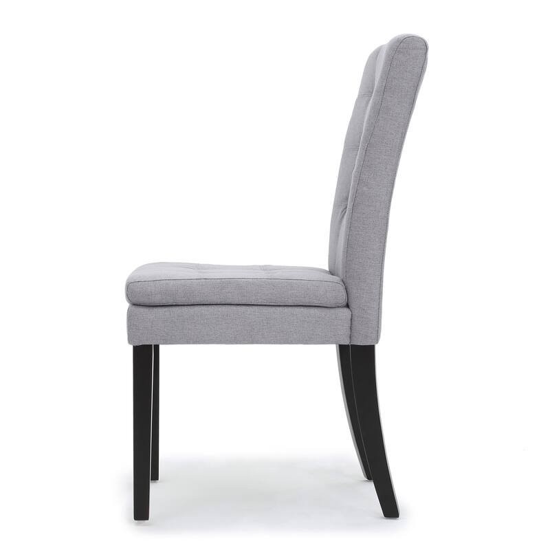 Dining Room Furniture - Fabric Upholstered Dining Chairs with Birch Leg, Modern Armless Dining Chairs Set of 2 for Kitchen