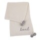 preview thumbnail 1 of 1, NoJo Loved Ivory Chenille Pom Pom Baby Blanket
