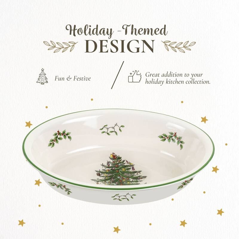 Spode Christmas Tree Oval Rim Dish