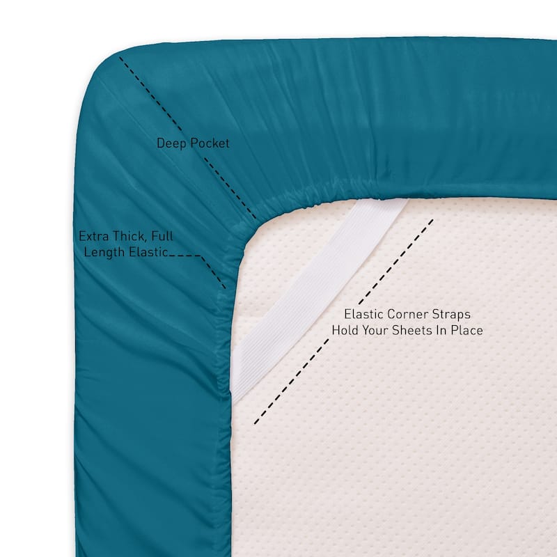 Sweet Home Collection Deep Pocket Soft Microfiber 4-Piece Solid Color Bed Sheet Set