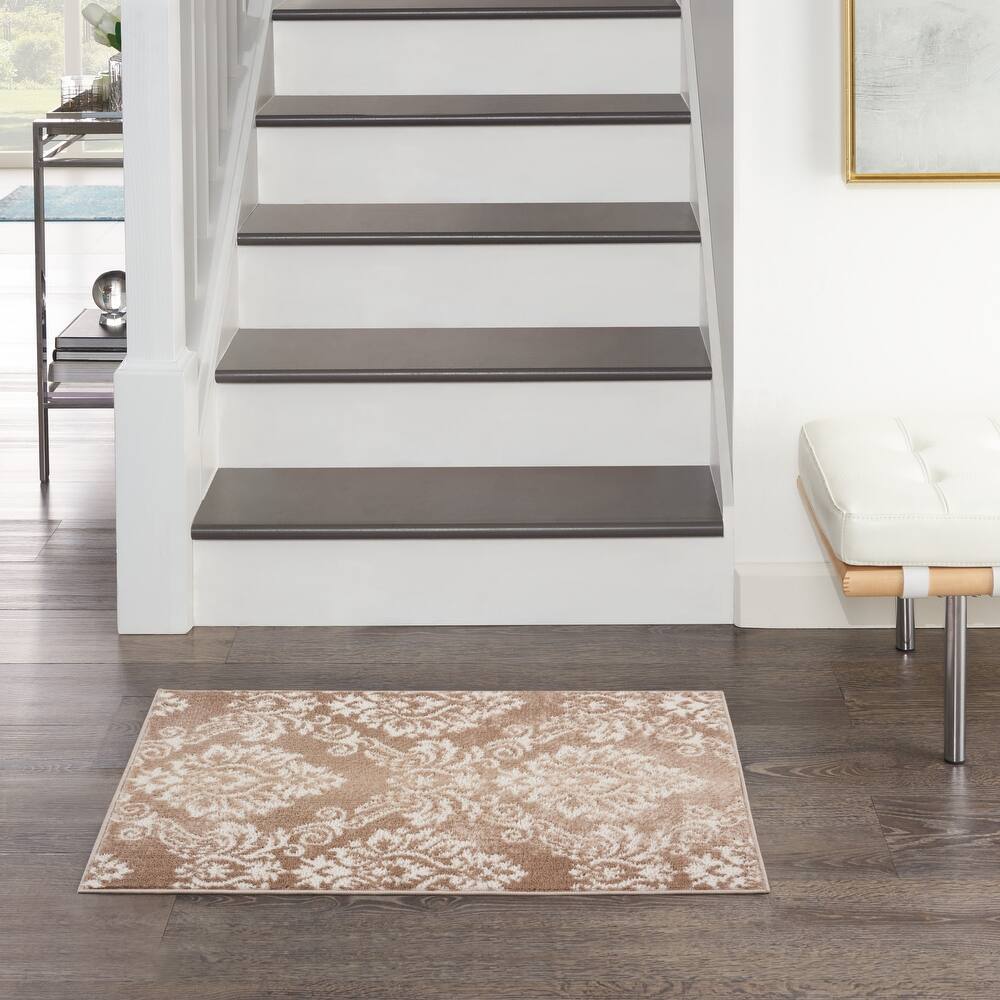Nourison Elation Damask Pattern French Country Area Rug