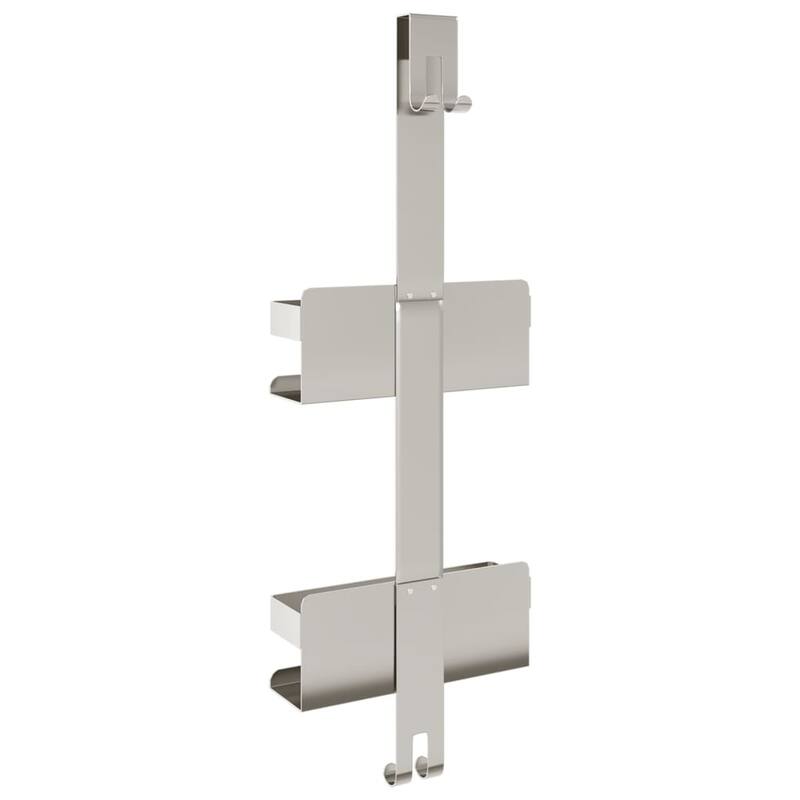 vidaXL Hanging Shower Caddy Shelf Storage Bathroom Brushed 304 Stainless Steel