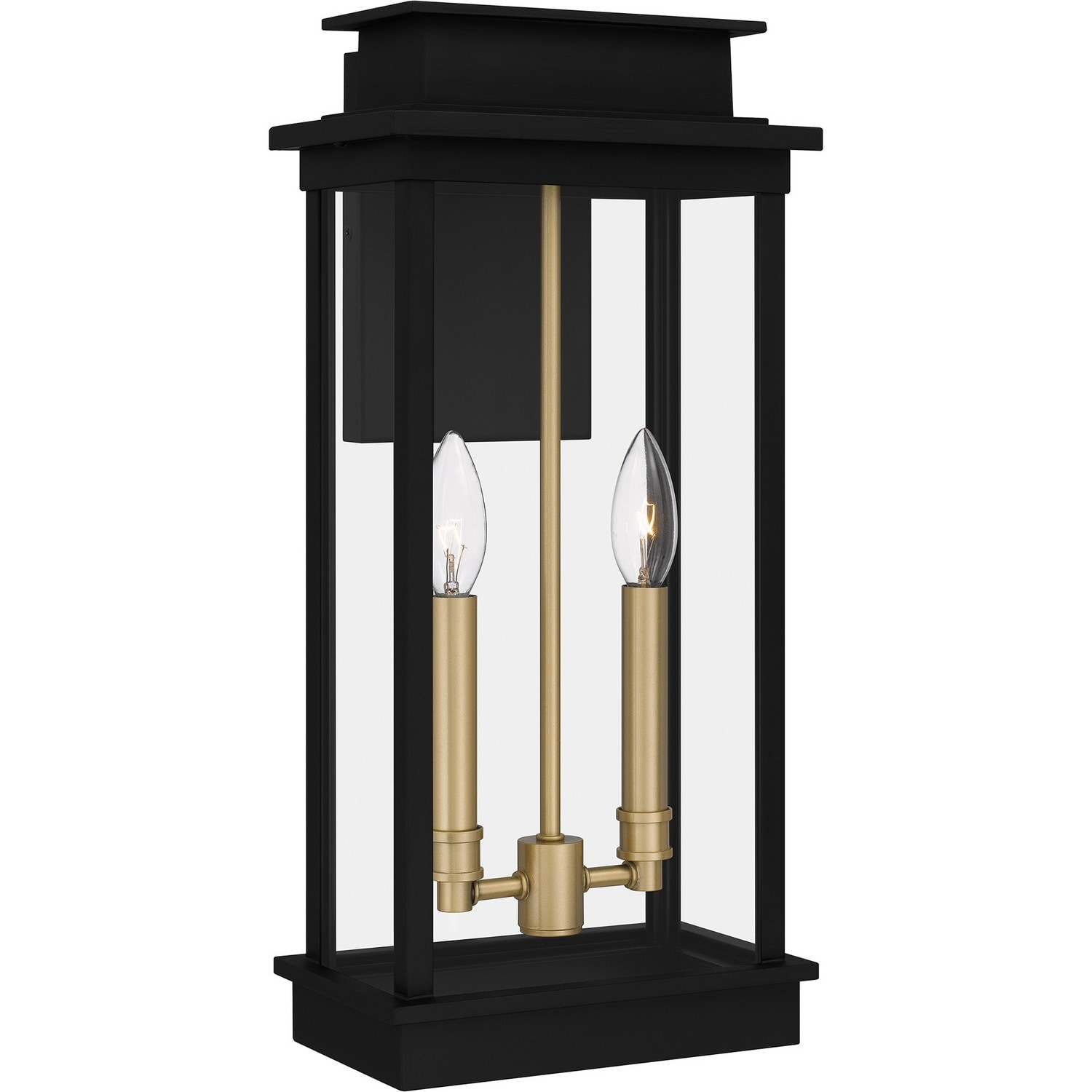 Noelle 2-Light Outdoor Wall Mount in Matte Black