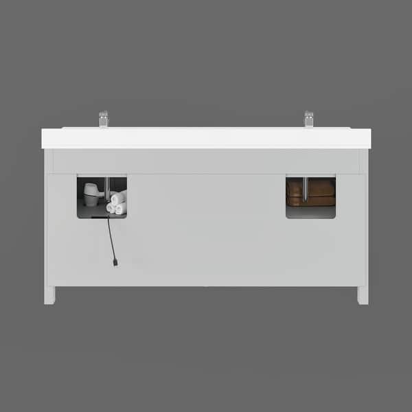 Thomas 72-in Solid Hardwood Bathroom Vanity with Power Bar and Drawer ...