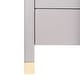 preview thumbnail 9 of 14, Painted Wood Storage Nightstand with Brass Accents by East at Main