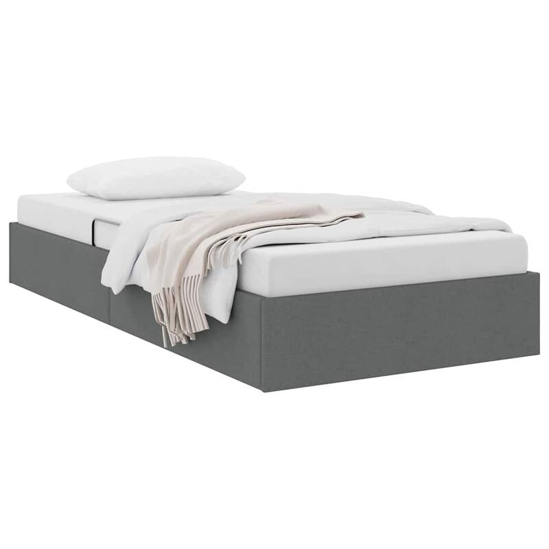 vidaXL Storage Bed with Mattress in Fabric
