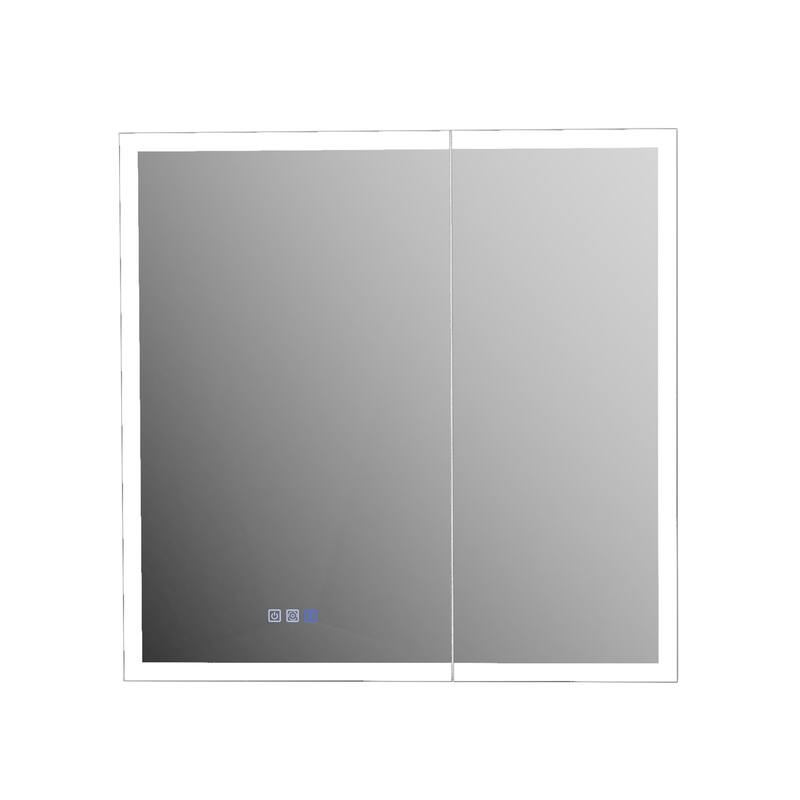 Modland 24"-30"W x 30"H LED Bathroom Medicine Cabinet with Mirror Anti-Fog,Surface or Recessed Mount