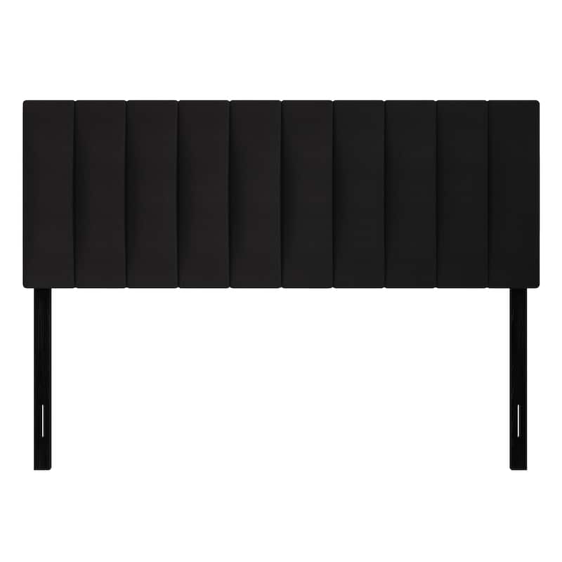 Clayfell Dennis Twin Upholstered Headboard with Vertical Channel Design, Adjustable Height, Gray