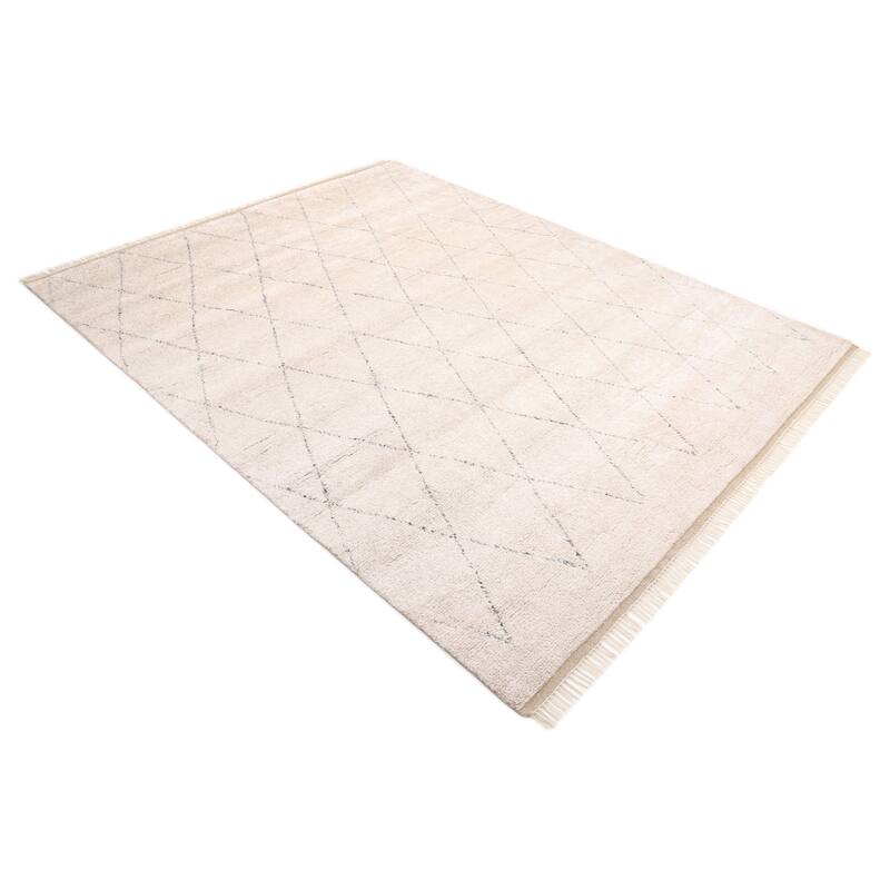 Overton Handmade Shaggy Boho Moroccan Area Rug