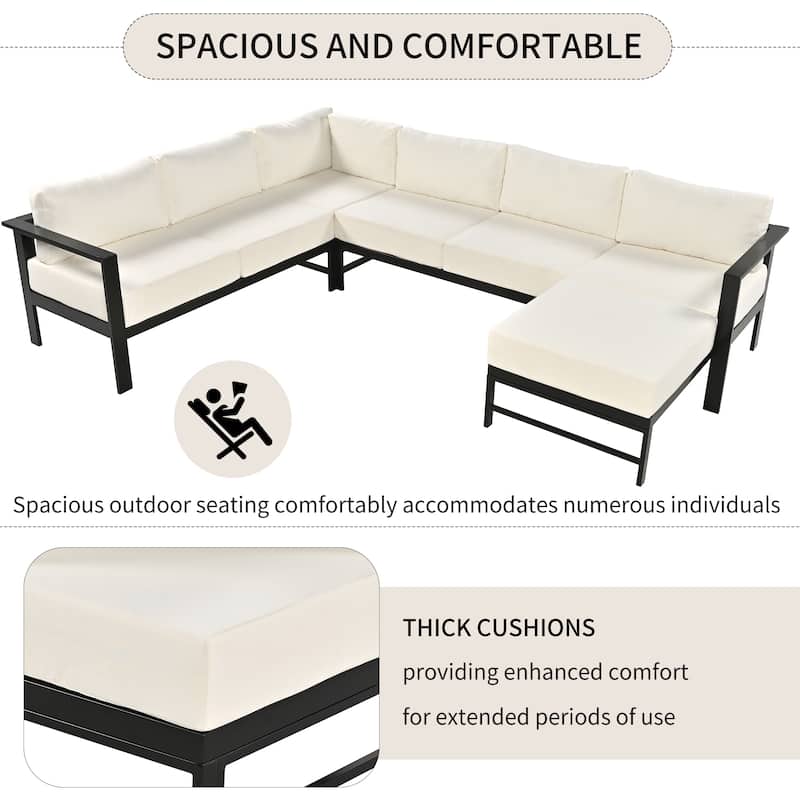 U-shaped Multi-person Outdoor Sofa Set