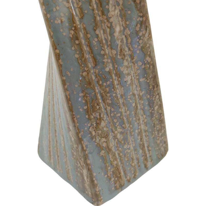 Stoneware Decorative Vase with Drip Glaze Finish Modern Home Decor