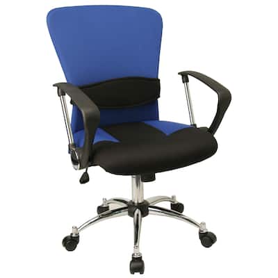 Mid-Back Mesh Swivel Task Office Chair with Adjustable Lumbar Support and Arms