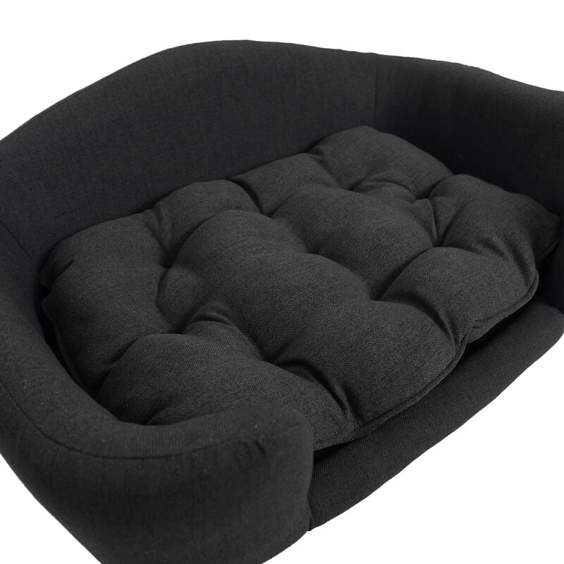 Roomfitters Modern Dog Sofa Bed, Corduroy Pet Couch with Supportive Foam and Wooden Legs, Elevated Design