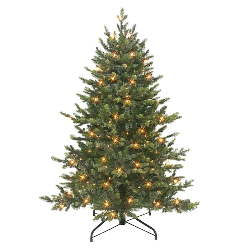 Puleo International 4.5 ft Pre-lit Royal Majestic Douglas Fir Downswept Artificial Christmas Tree