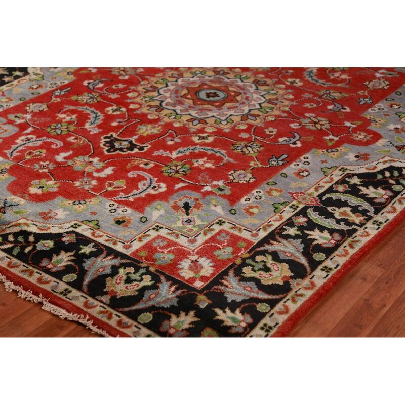 Red Heriz Serapi Indian Area Rug Handmade Wool Carpet - 8'0" x 9'9"