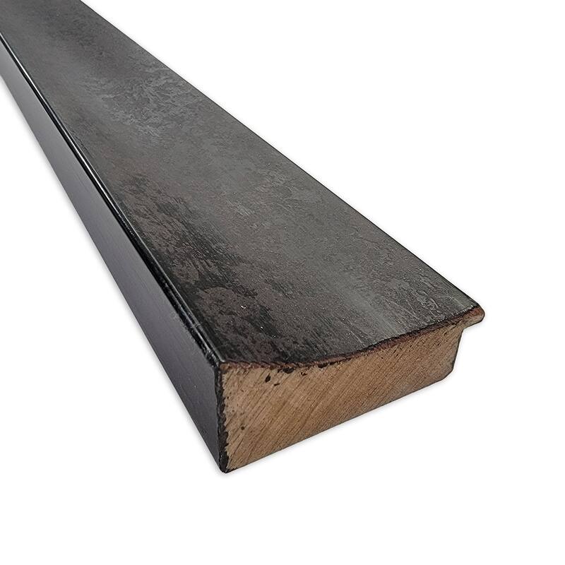 Dappled Black Brown Wood Framed Natural Corkboard Bulletin Board