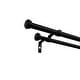 preview thumbnail 2 of 6, ATI Home Topper Double Curtain Rod and Finial Set 36" to 72" - Matte Black