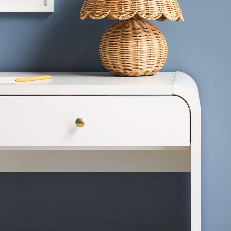 Walker Edison Modern Curve Design Writing Desk